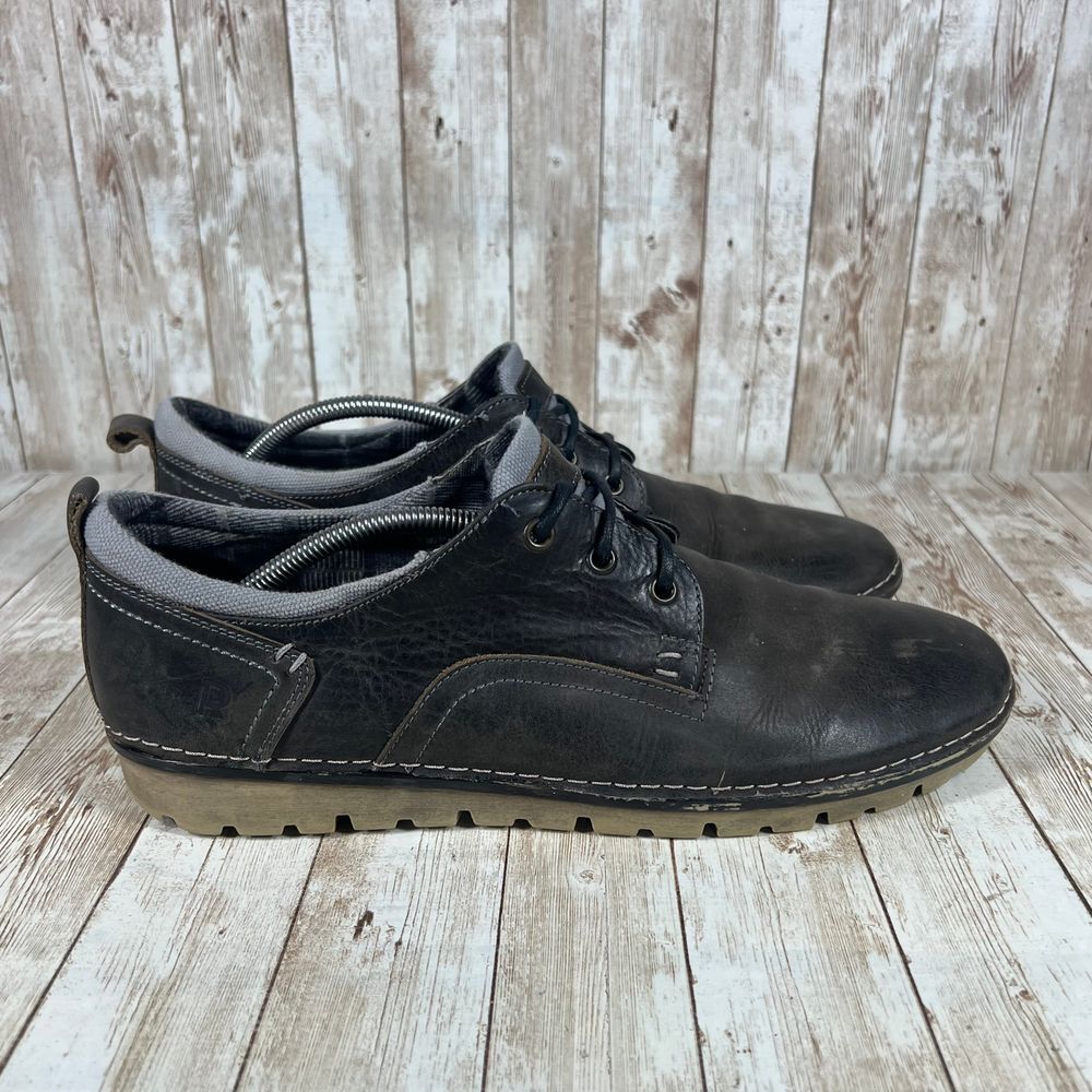 ROAN by bed Stu Men's 12 Leather Oxford‎ Casual Shoes with Black Gray